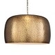preview thumbnail 1 of 4, Uttermost 21610 Lemont 24" Wide Pendant with Hammered Metal Shade Antique Brass