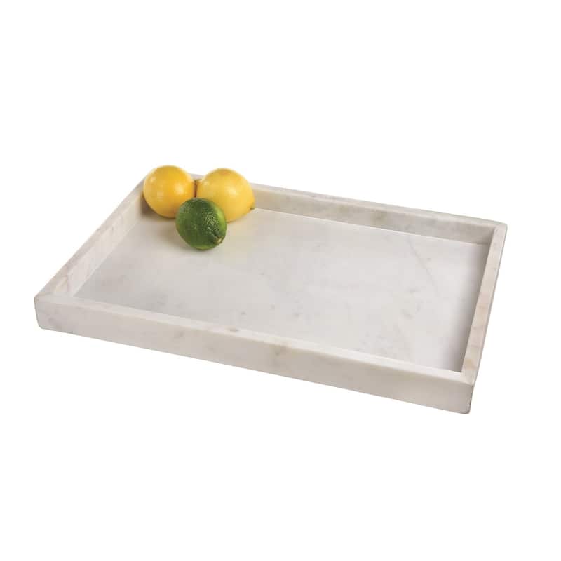 Marble Tank Tray 18x12" Opal White