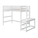 preview thumbnail 11 of 20, Twin Size Pine Wood High Loft Bed with Ladder and Guardrails