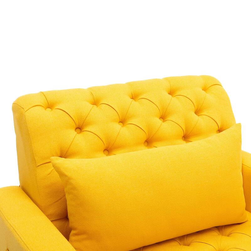 Functional Living Room Leisure Sofa Chair Bedroom Lounger with Buttons to Adjust Backrest