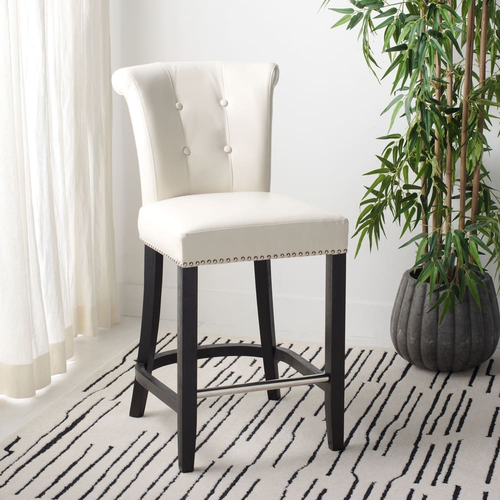 SAFAVIEH Deedee Charcoal Ring Counter Stool - 19.6" x 24.2" x 39.8" - 20Wx24Dx40H