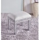 preview thumbnail 10 of 8, Dressing stool 18"Wx 14"D x 18"H in antique silver paint