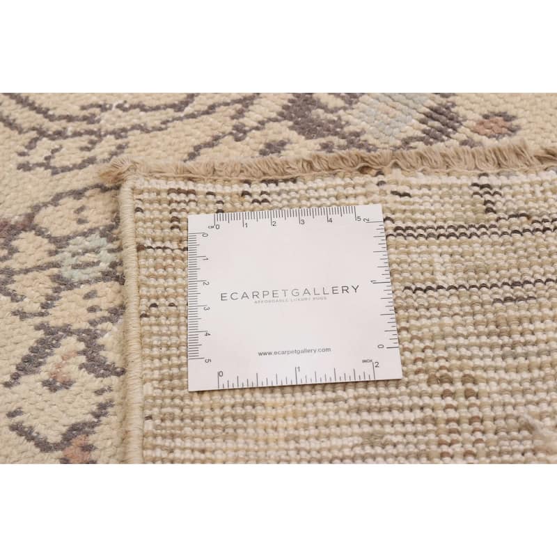 ECARPETGALLERY Hand-knotted Antalya Vintage Khaki Wool Rug - 9'5 x 12'4