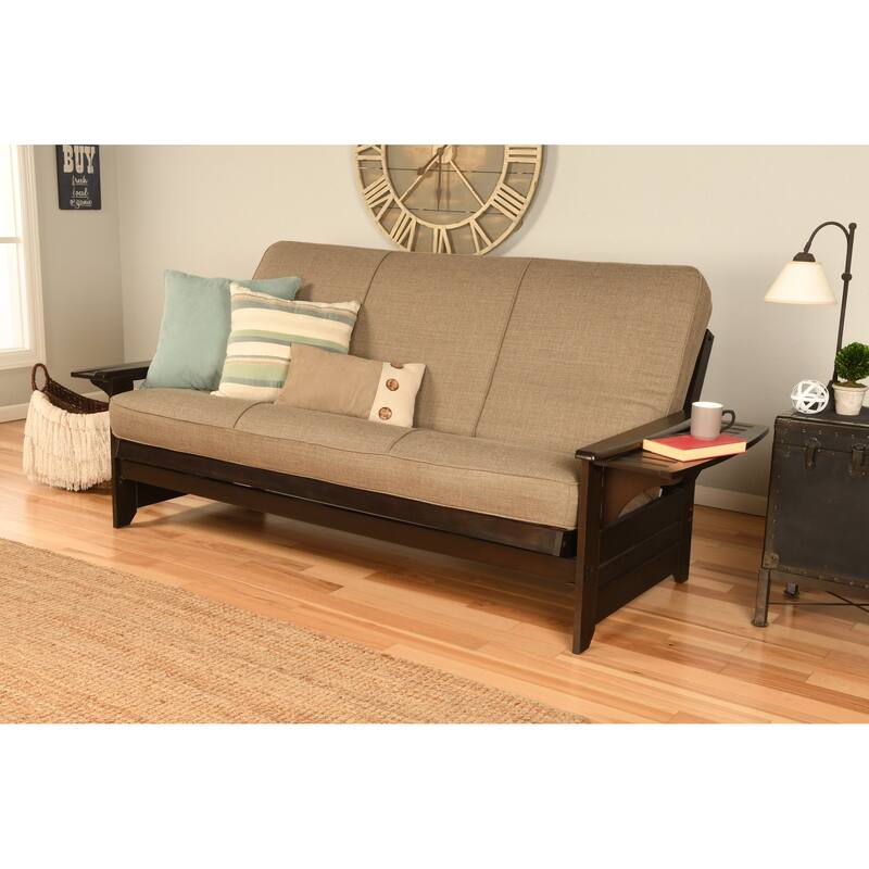 Copper Grove Dixie Espresso Full-size Futon Set with Bonded Leather Innerspring Mattress