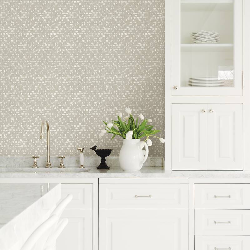A-Street Prints Blissful Bone Harlequin Wallpaper