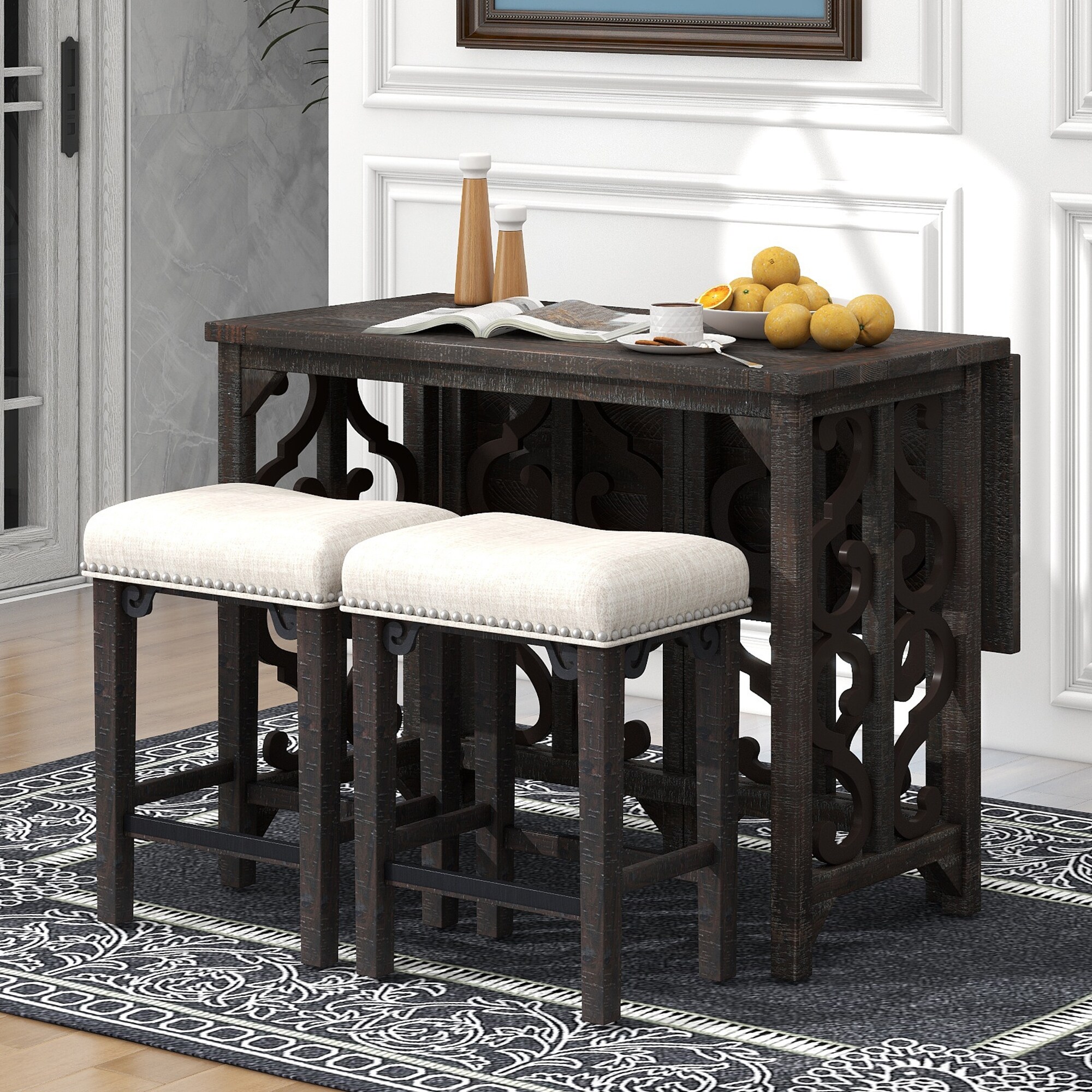 Counter height dining shop set 3 piece