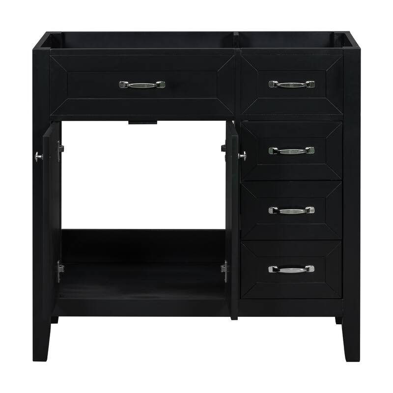 Roomfitters 36" Bathroom Vanity without Sink, Cabinet Base Only, Bathroom Cabinet with Drawers, Solid Frame and MDF Board
