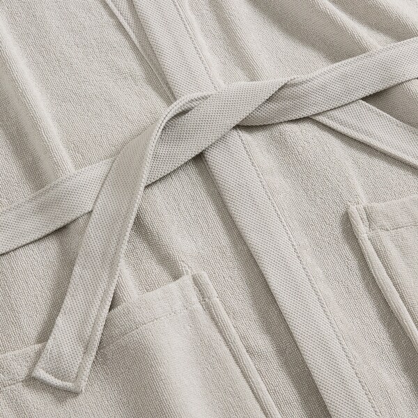 Lacoste Classic Pique Cotton Bath Robe Above the Knee, One Size