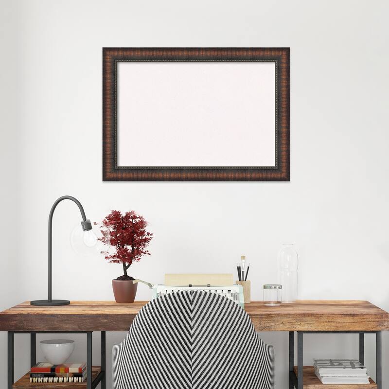 Caleb Brown Framed White Corkboard Bulletin Board
