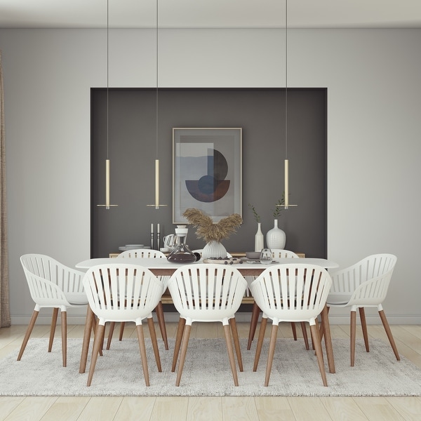 Midtown Concept Nordic 9 Piece Dining Set - White Cushions. Opens flyout.