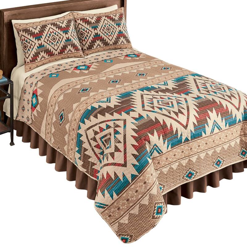 Reversible Southwest Geometric Aztec Quilt