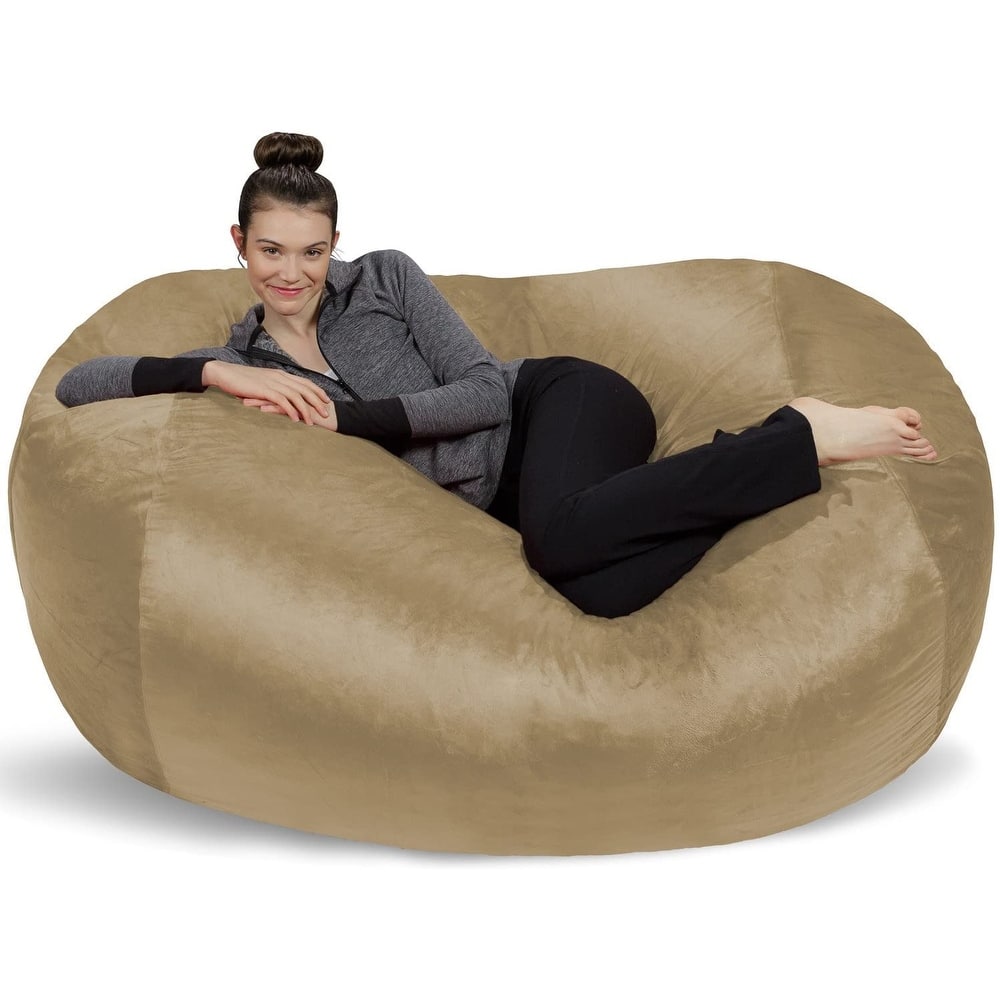 6-foot Bean Bag Lounger Large Memory Foam Bag Chair Lounger