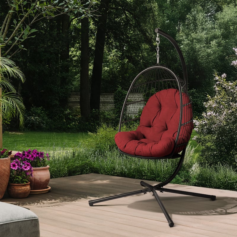 ARDEN Plush Indoor / Outdoor Egg Chair Cushion, 34 x 49