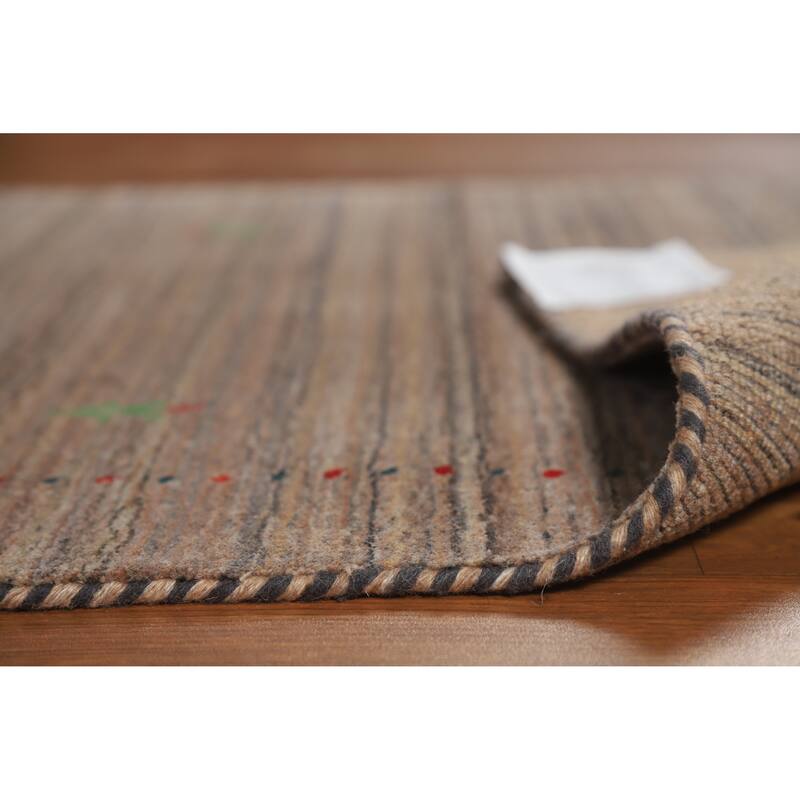 Gabbeh Indian Rug Hand-Knotted Oriental Wool Carpet - 3'0" x 4'10"