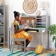 preview thumbnail 22 of 30, Guidecraft Kids' Media Desk and Chair Set Grey