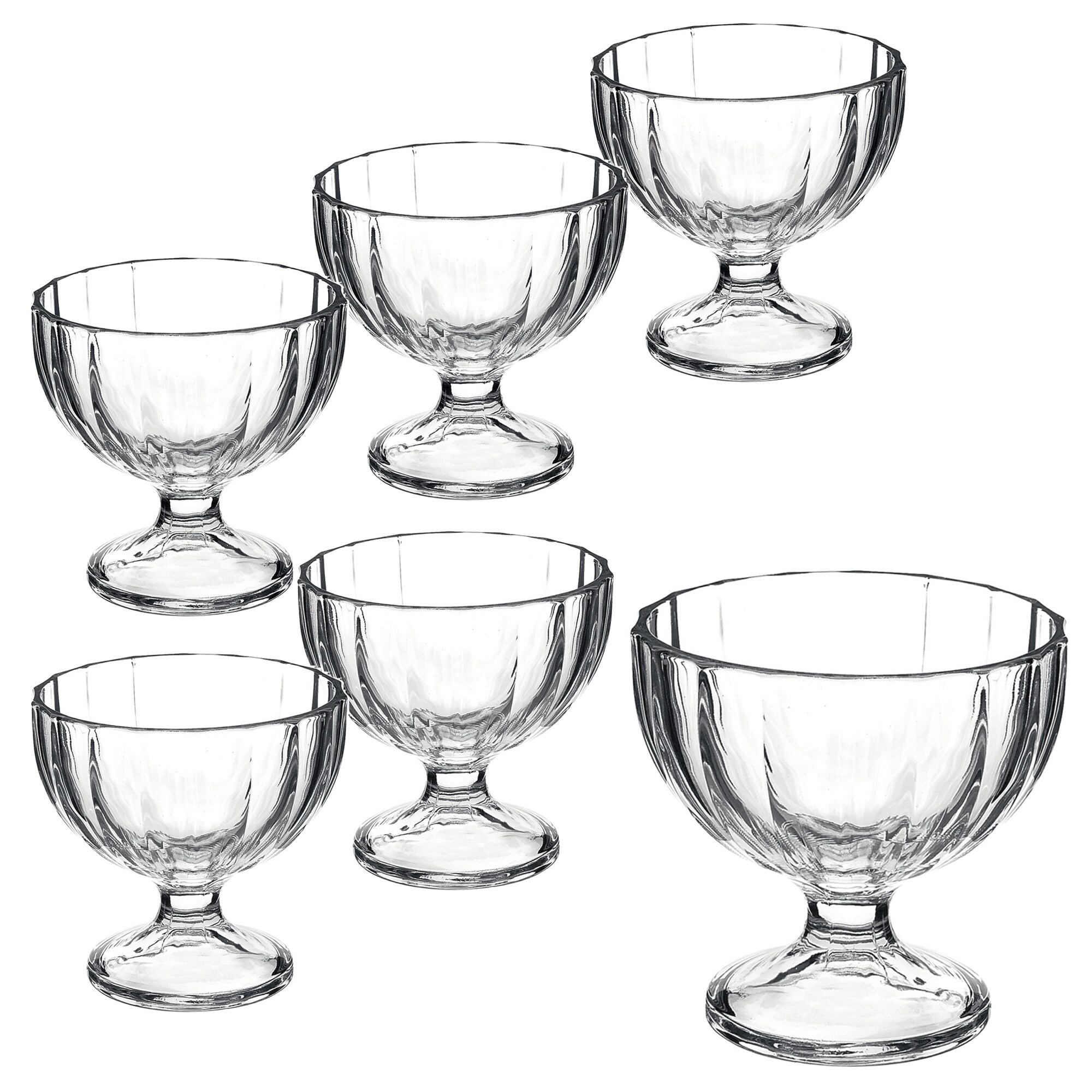 Bormioli Rocco Alaska Glass Dessert Bowl Wide Mouth Footed, 6 Of Set, Clear  - 8.75 oz capacity - Bed Bath & Beyond - 29380960