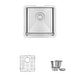 preview thumbnail 2 of 11, Stylish Undermount 15" Stainless Steel Single-Bowl Kitchen Sink S-317G a . - 15"x15"x 8"