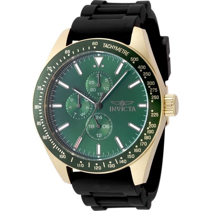 Invicta Men's 49077 Aviator Quartz VH67 Green Dial Watch