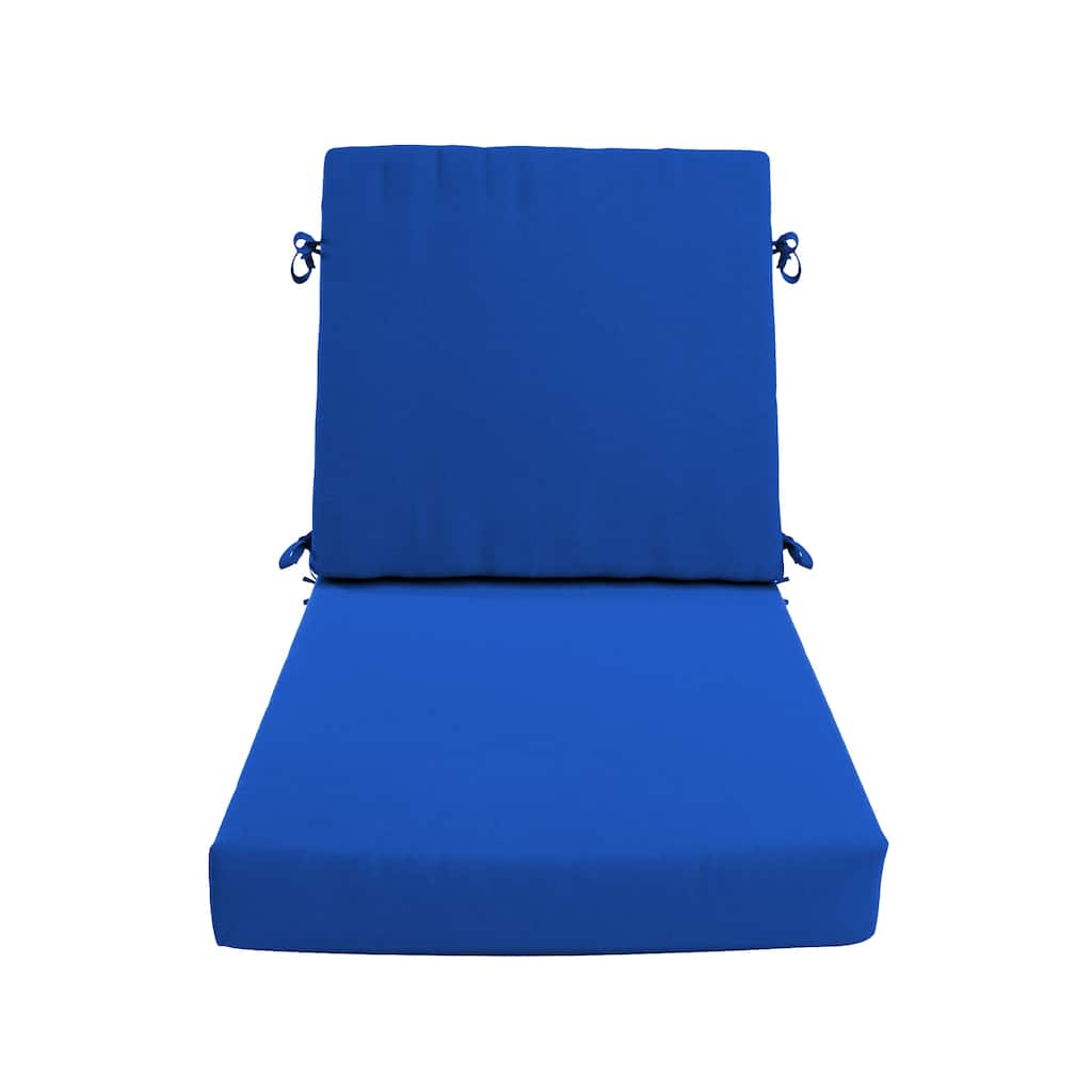 California Umbrella Outdoor Dining Chair Cushion, 20" x 40", Sunbrella Fabric, Densified Fiber Fill