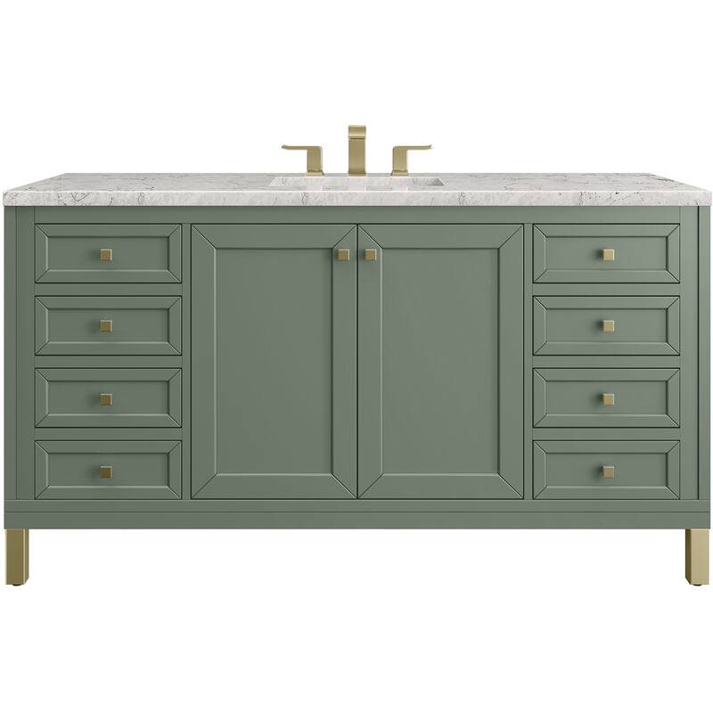 James Martin Vanities 503-V60S-3EJP Chicago 60" Free Standing Single - Smokey Celadon