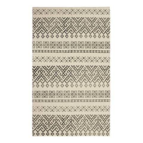 Maie Stonewashed Moroccan Accent Rug, Natural Printed