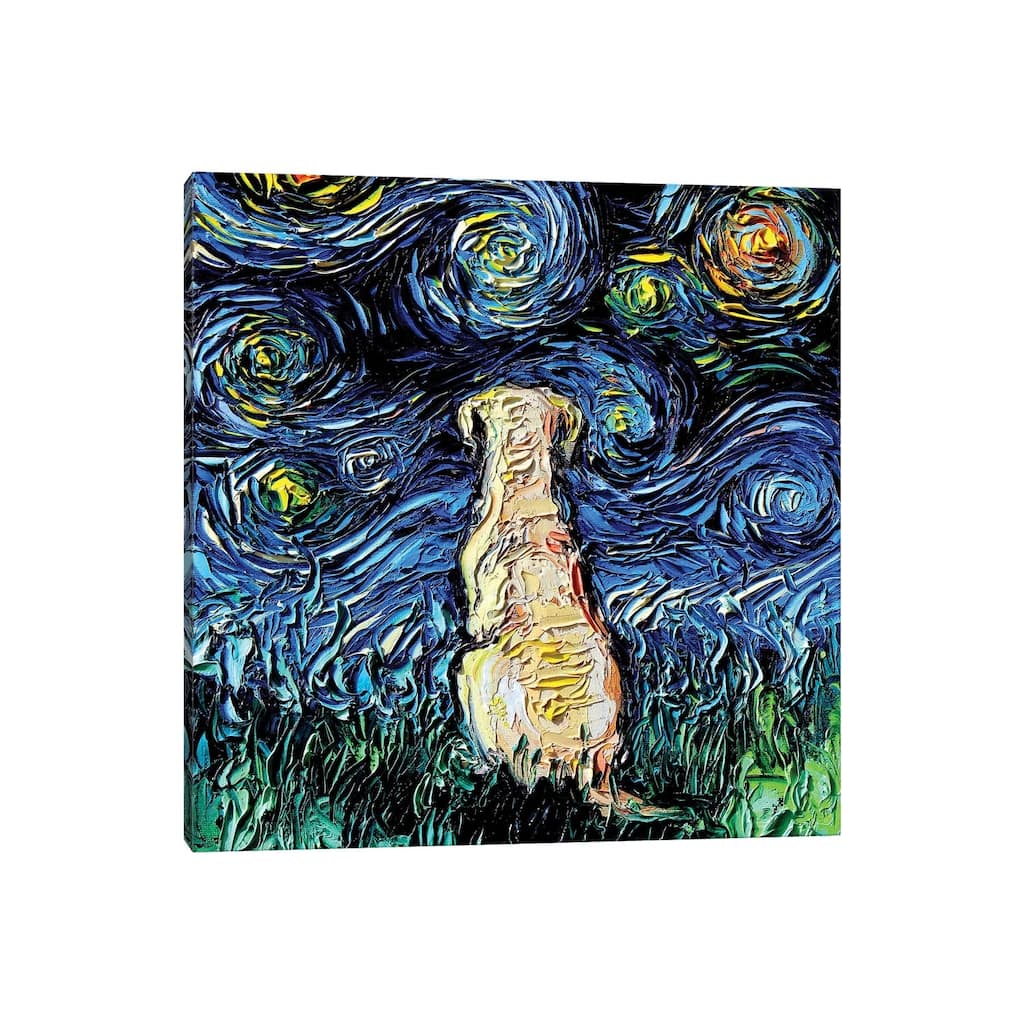 iCanvas "Yellow Labrador Night" by Aja Trier Canvas Print