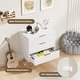 preview thumbnail 8 of 6, Modern Natural Wood Color Fluted Dresser, Wooden Chest with Gold Metal Handles & Legs