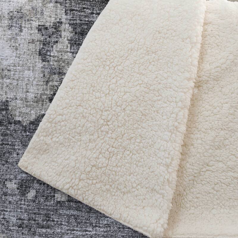 Premium Machine Washable ASB71 Abstract Modern Sherpa Throw Blanket