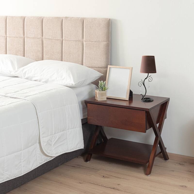 19 in. Brown Finish Table Lamp with Brown Shade, Sturdy Table Lamp for Living Rooms and Bedrooms