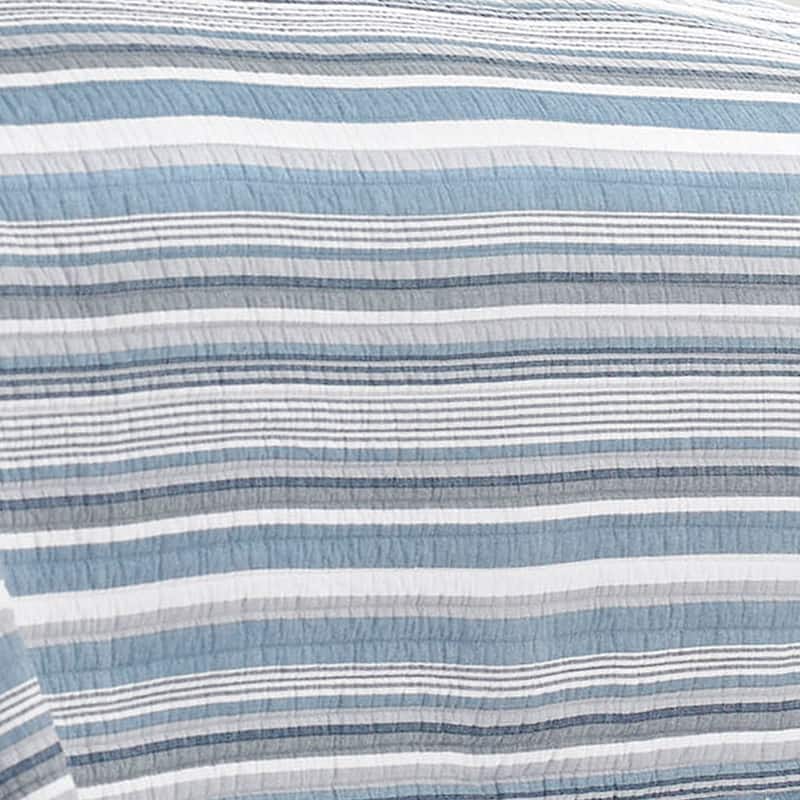 Nautica Jettison Cotton Reversible Blue Quilt Set