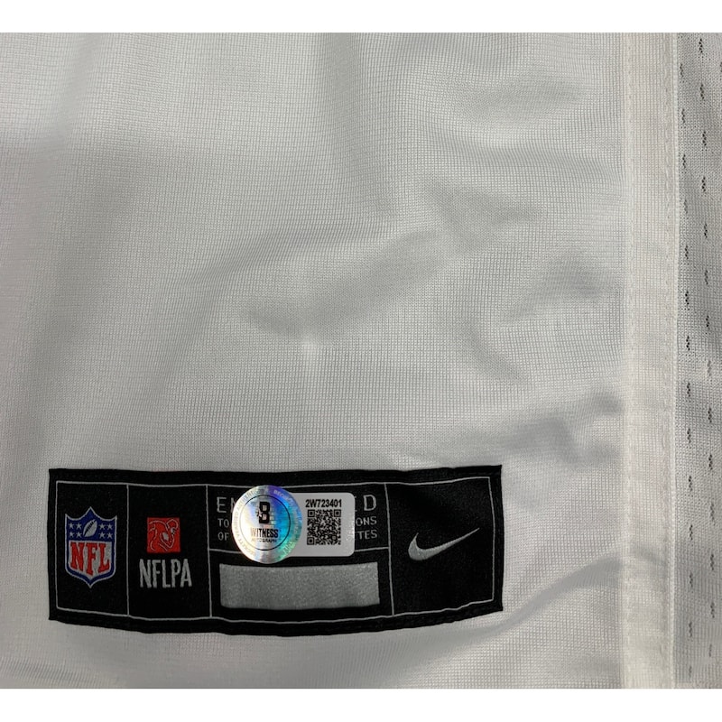 Bo Nix Autographed Denver Broncos Signed Nike Game White Football Jersey Beckett COA - 8' x 11'