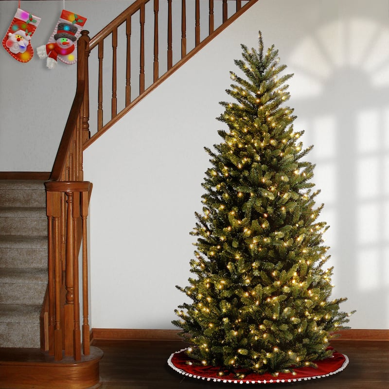 National Tree Company 9 ft. Fraser Fir Artificial Christmas Tree with Clear Lights - 9 Foot - Green