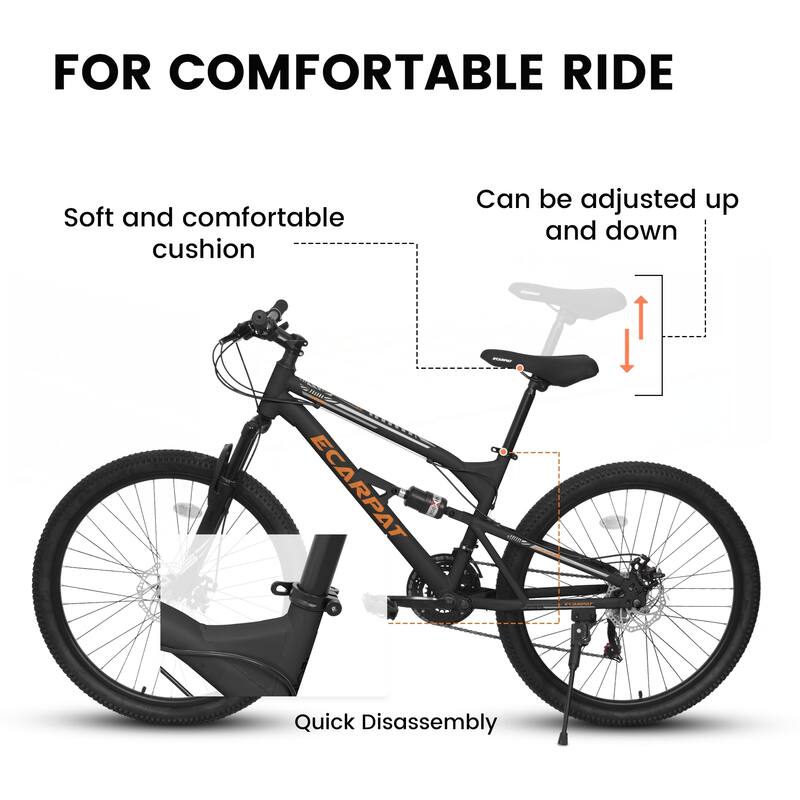 26 Inch Steel Frame 21-speed Unisex Mountain Bike