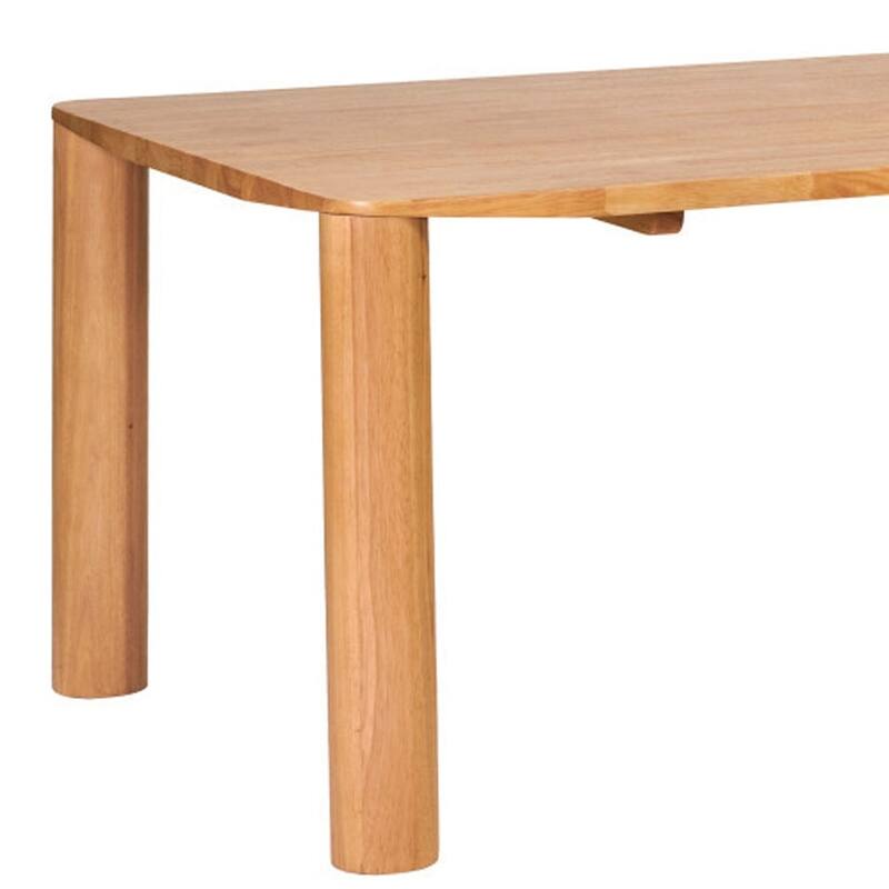 HomeRoots 79" Natural Solid Wood Dining Table - 79.00 in. x 29.50 in. x 40.00 in.