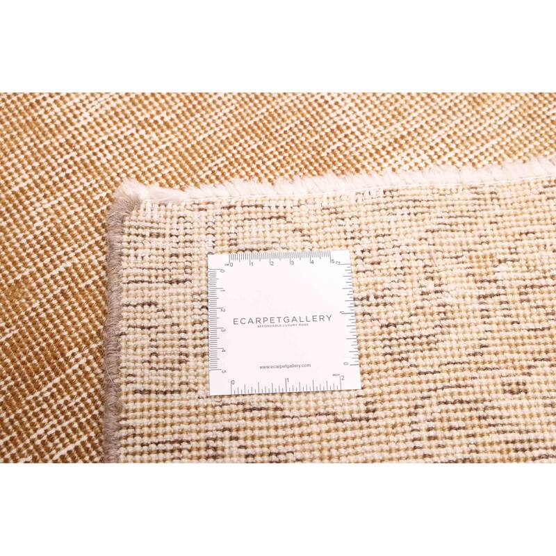 ECARPETGALLERY Hand-knotted Antalya Vintage Tan Wool Rug - 2'4 x 12'8