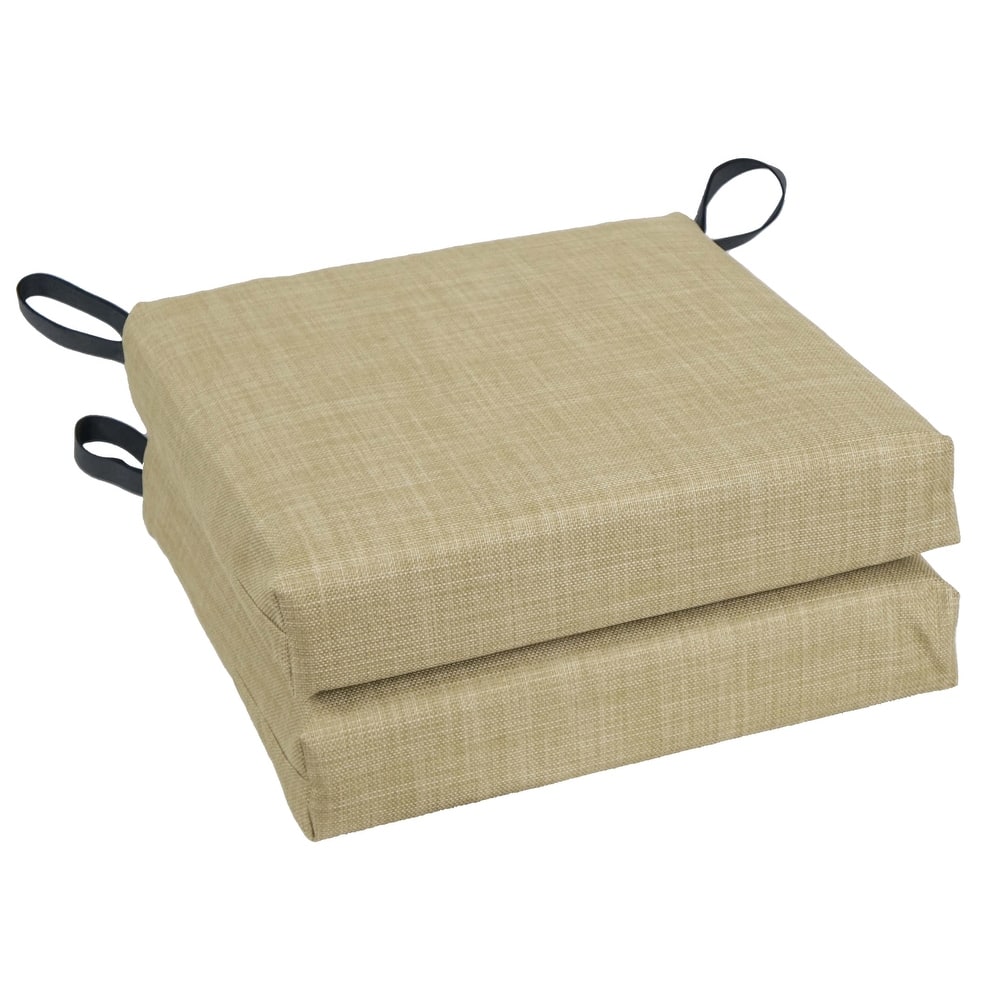 16-inch Indoor/Outdoor Solid Chair Cushions (Set of 2) - 16 x 16