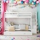 preview thumbnail 1 of 53, Simple Twin Over Twin Bunk Bed With Trundle And Staircase,Storage Drawers White