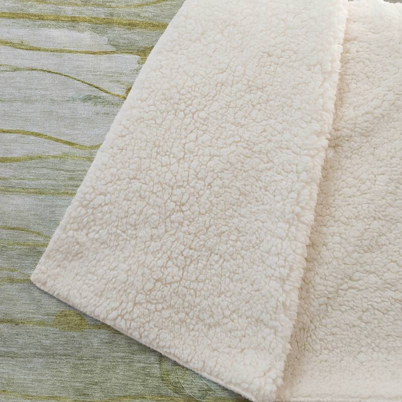 Premium Machine Washable Modern Floral Sherpa Throw Blanket