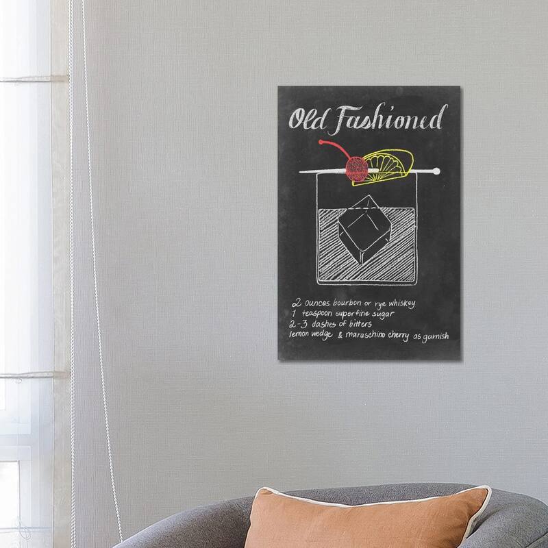 iCanvas "Chalkboard Cocktails Collection V" by Grace Popp Canvas Print - 26x18x1.5
