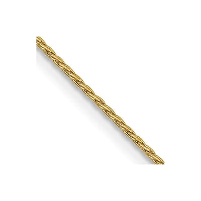 Curata 14k Yellow Gold 0.7mm Baby Parisian Wheat Chain Necklace Options: 16 18 20 24
