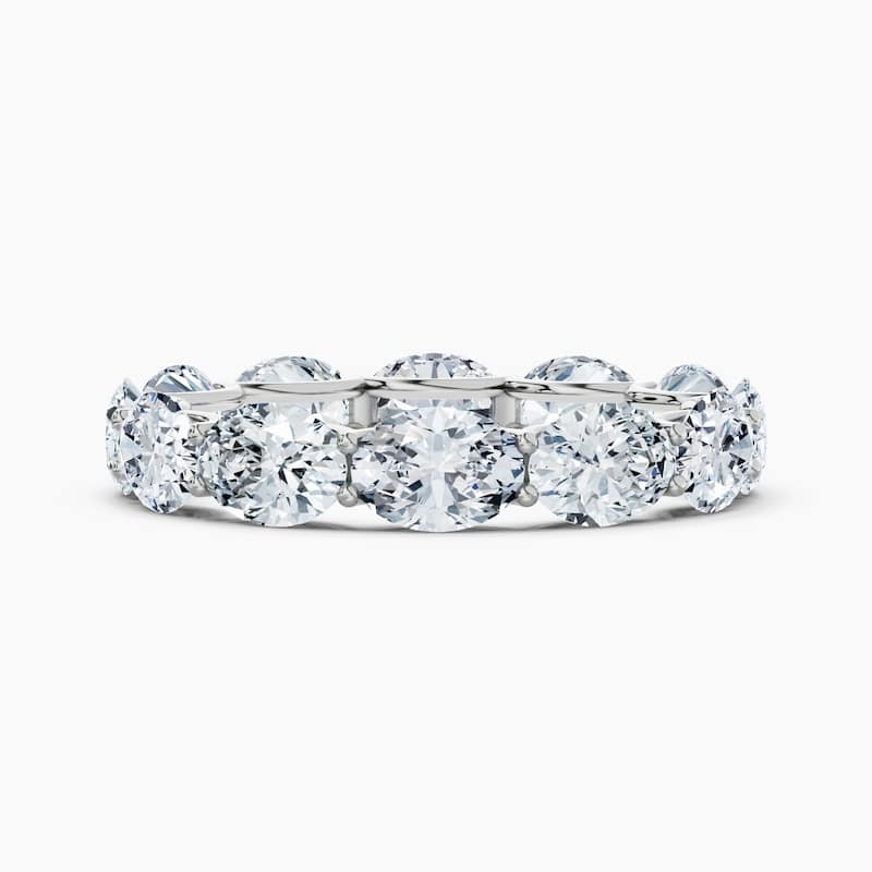Auriya 14k Gold Oval East-West Lab Grown Diamond Eternity Band 1.80 - 8.25 ct. tw. (F-G, VS) - 4.80 ct. wt. - 9 - White