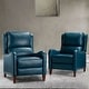 preview thumbnail 34 of 166, Brigida Multifunctional Modern Genuine Leather Nailhead Trim Recliner with Adjustable Footrest Set of 2 by HULALA HOME TURQUOISE