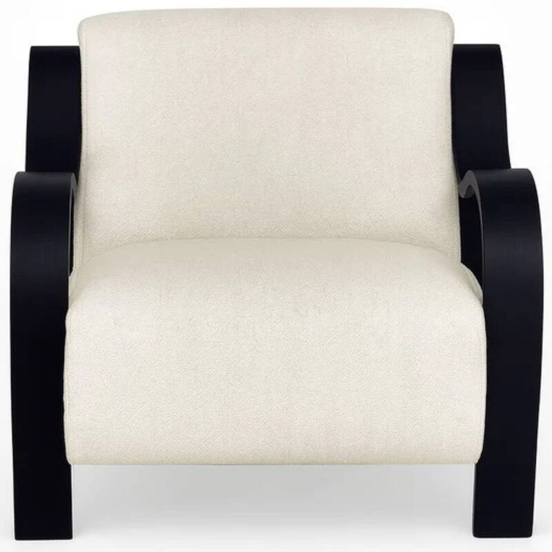 Aria Home Curva Luxe Accent Chair Stylish and comfortable Modern Seating - Black