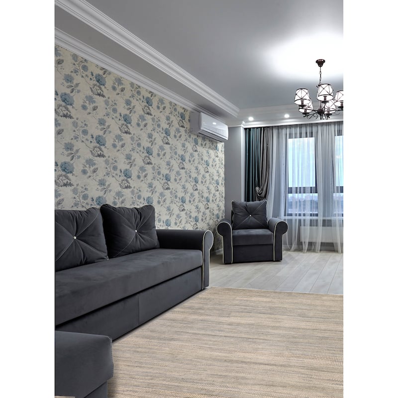 ECARPETGALLERY Hand-knotted Silk Shadow Light Green Silk, Wool Rug - 9'0 x 11'5