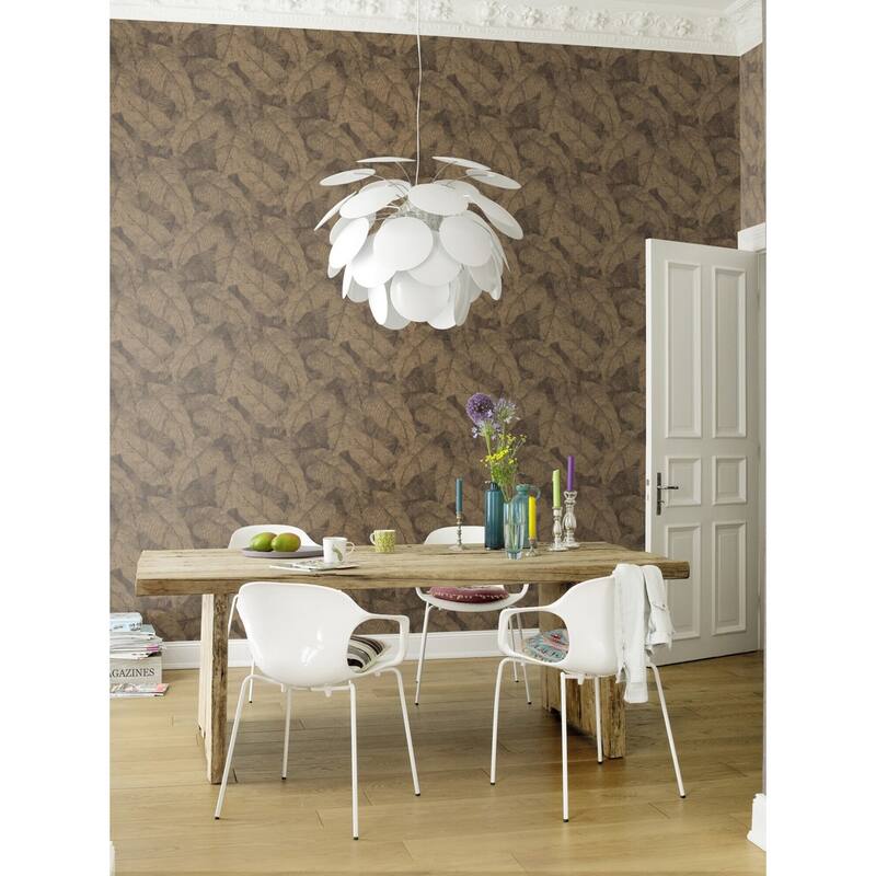 Rasch Galner Copper Leaves Wallpaper