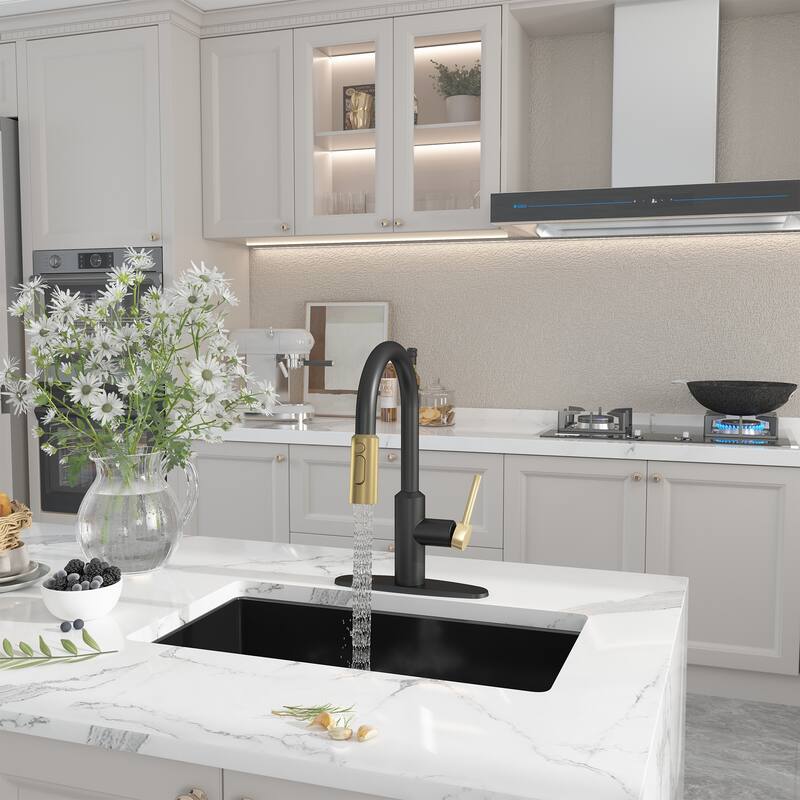 3-Function Single Handle Pull Down Sprayer Kitchen Faucet
