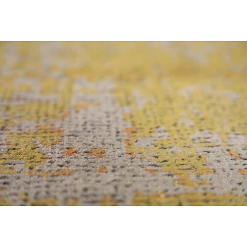 Colorful Modern Abstract Indian Area Rug Handmade Wool Carpet - 8'4"x 11'8"