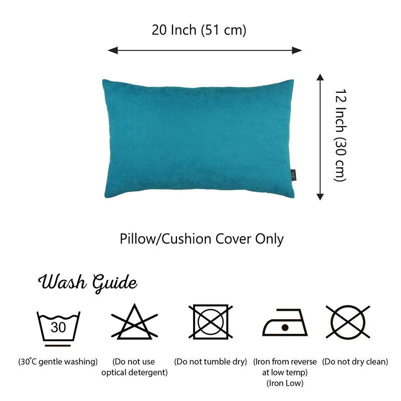 Honey Set of 2 Decorative Throw Pillow Cover Solid Color Lumbar