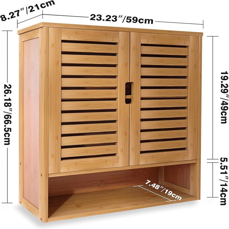 Bathroom Cabinet Wall Mounted - 8.27"D x 23.23"W x 26.18"H