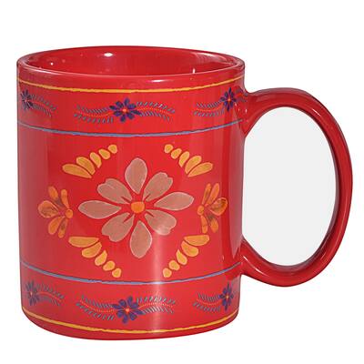 HiEnd Accents Bonita Mugs, 4 PC Red